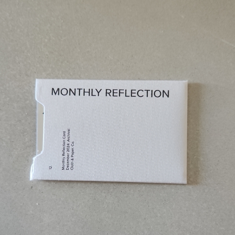 Monthly Reflection Planner - White